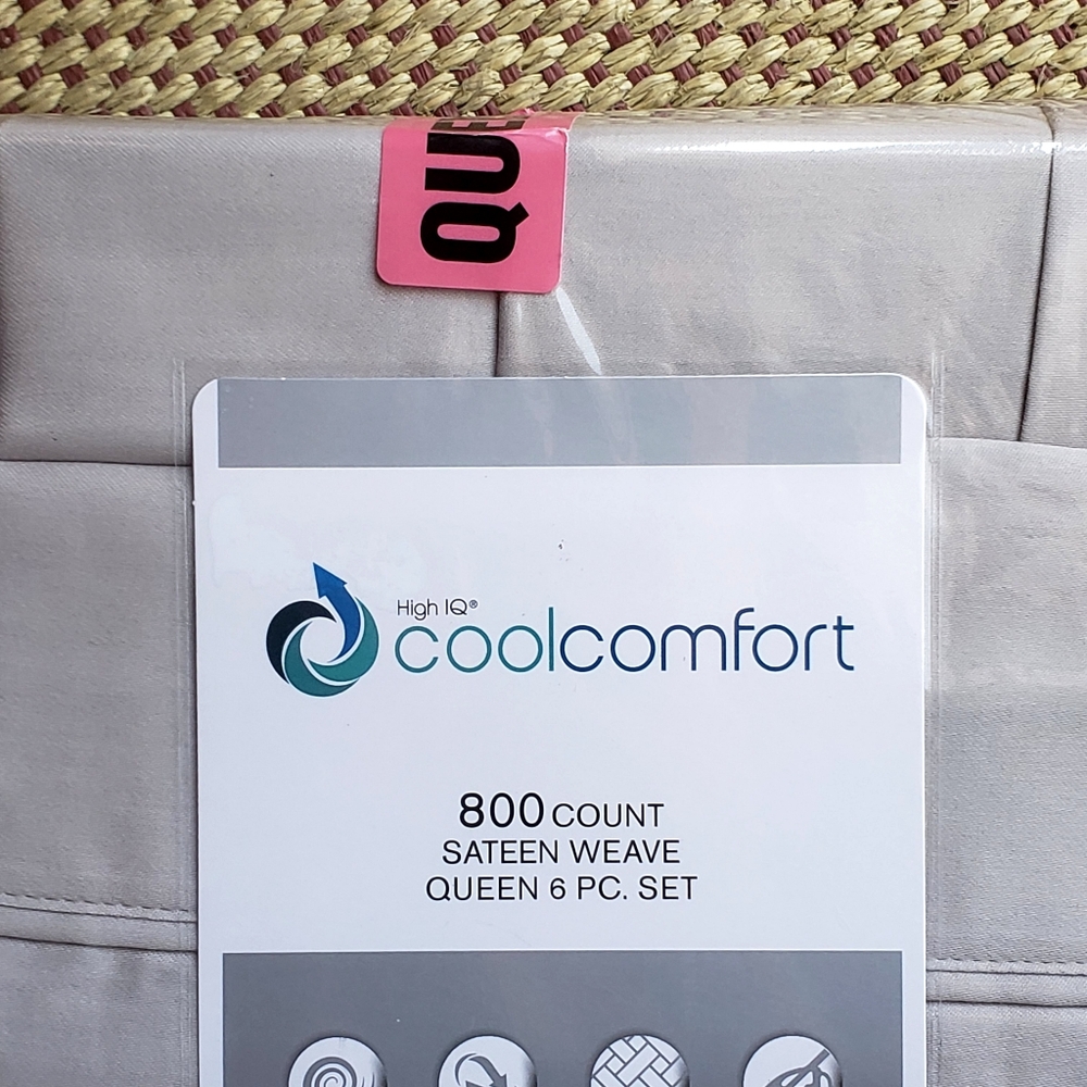 NEW Cool Comfort Queen size Sateen Weave 800 count 6 piece bedding sheet set